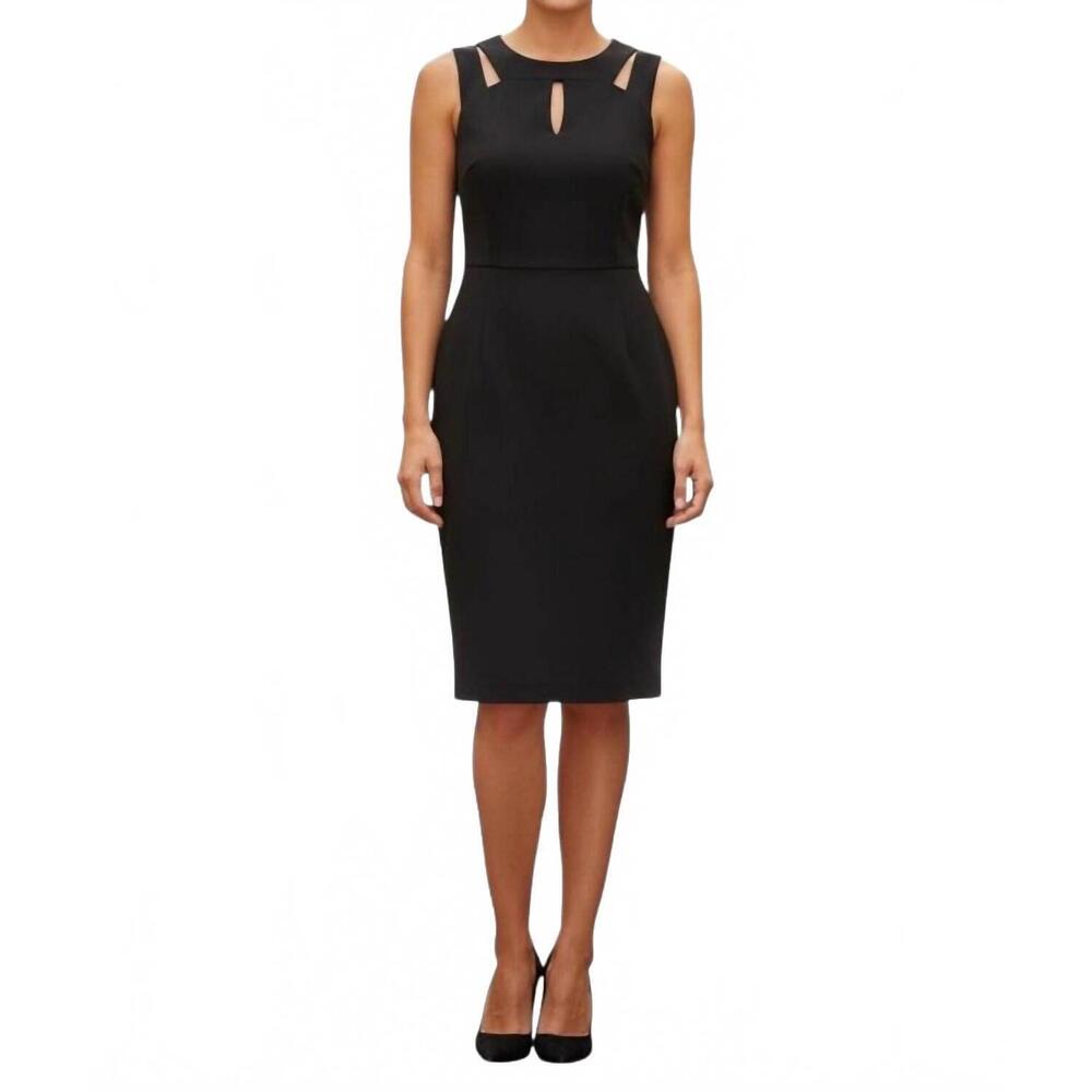 NEW MI JONG LEE cut sheath dress in black